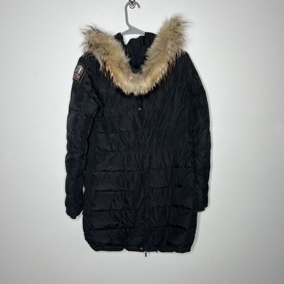 Parajumpers Womens‎ Down Filled Parka Jacket Size Small Hooded Black Full Zip - Picture 9 of 16